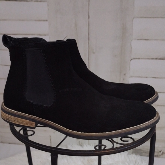 Bruno Marc Other - Bruno Marc Black Suede Men's Chelsea Boots Size 9.5